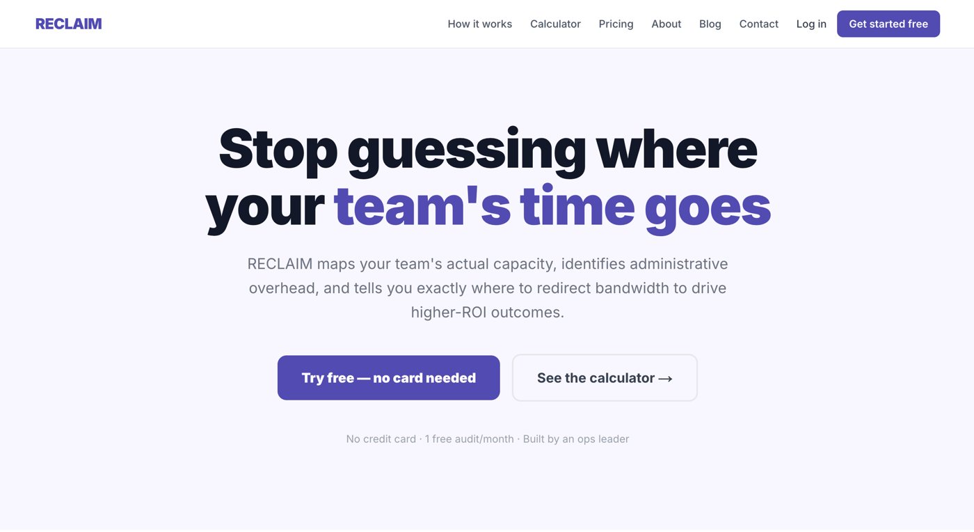 RECLAIM landing page